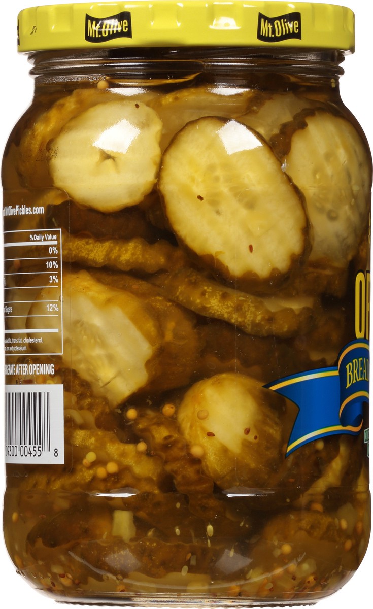slide 4 of 13, Mt. Olive Organic Bread & Butter Pickle Chips, 16 fl oz