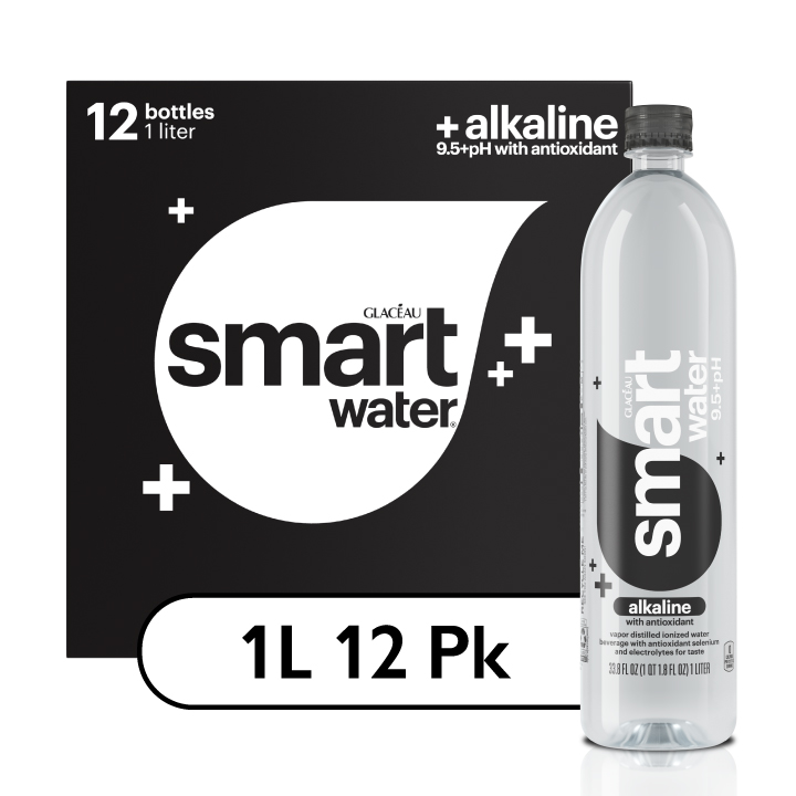 slide 1 of 12, Glaceau Smartwater Alkaline With Antioxidant Bottles, 33.8 fl oz, 12 Pack, 12 ct; 16.9 fl oz