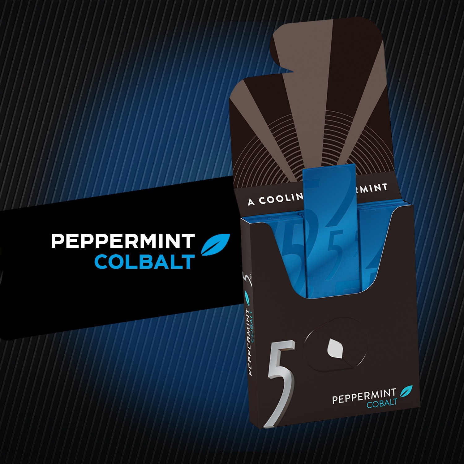 slide 7 of 8, 5 GUM Peppermint Cobalt Sugar Free Chewing Gum Bulk, 15 ct (10 Pack), 150 pc