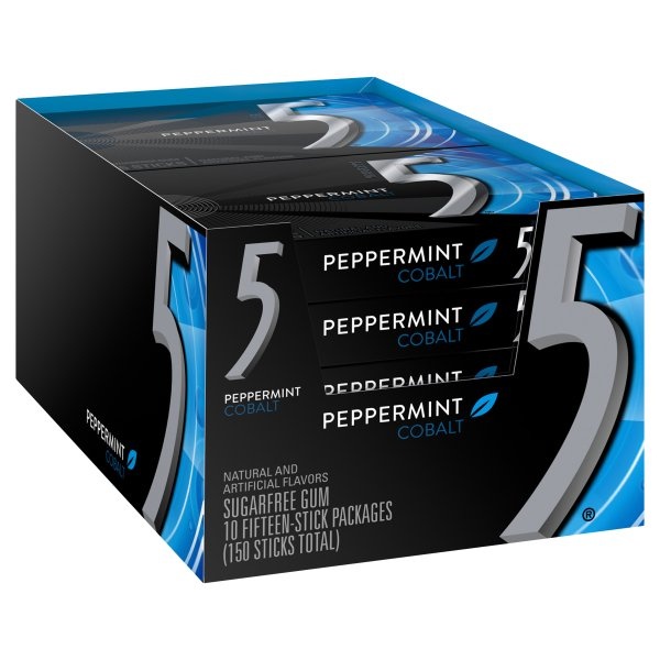 5 Gum Peppermint Cobalt Sugarfree Gum 10 ct | Shipt