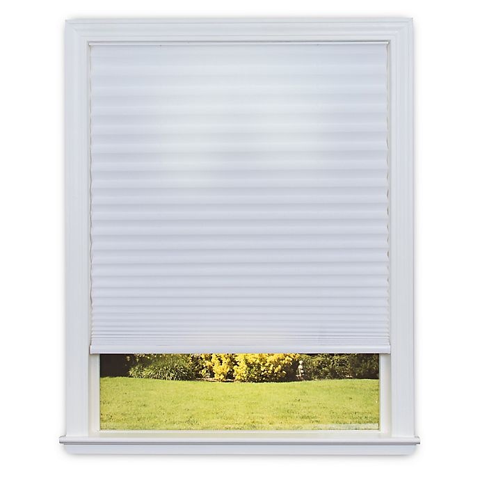 slide 1 of 5, Redi Shade Easy Lift Cordless Pleated Soft-Spun Shade - White, 48 in x 64 in