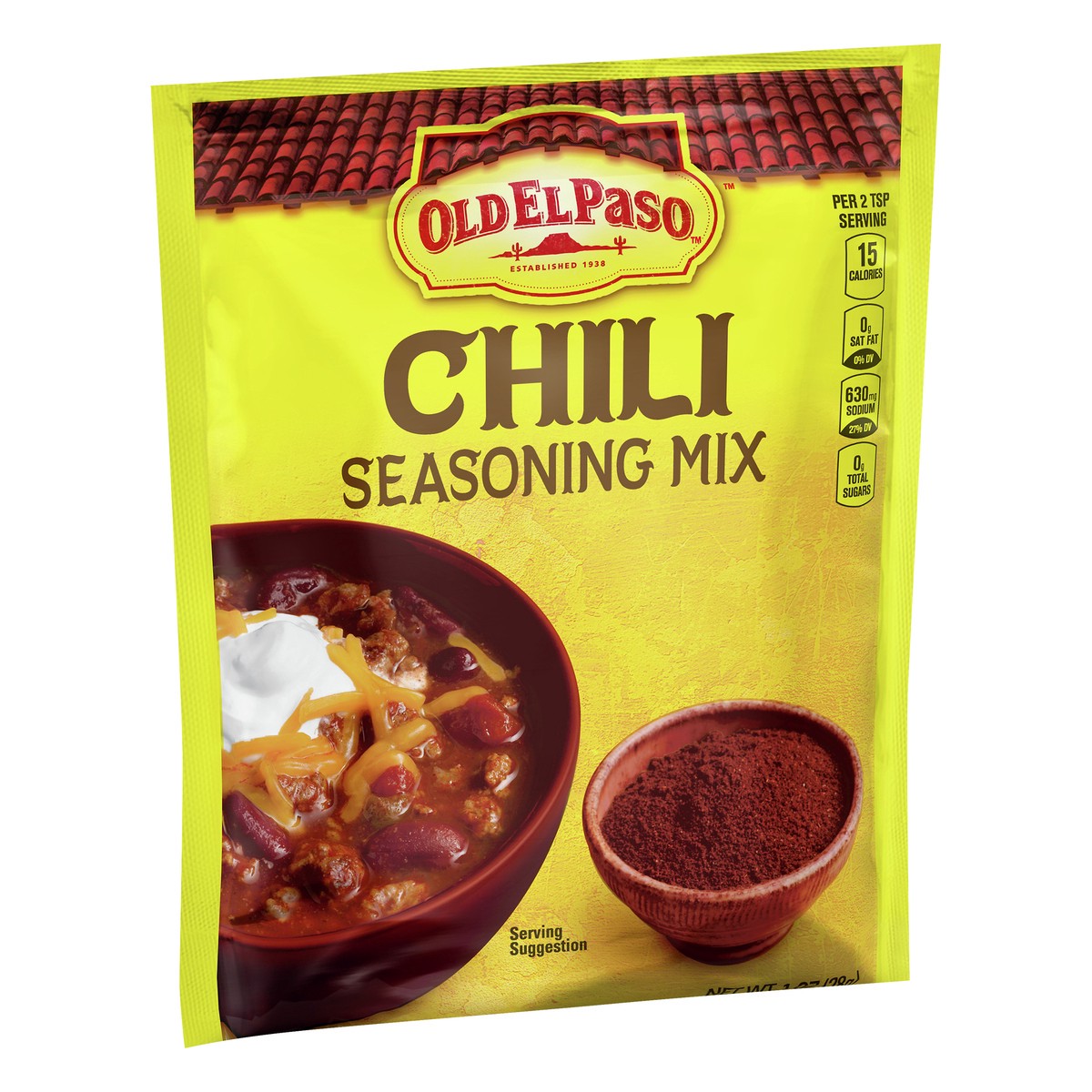 slide 2 of 9, Old El Paso Chili Seasoning Mix, 1-ounce packet, 1 oz