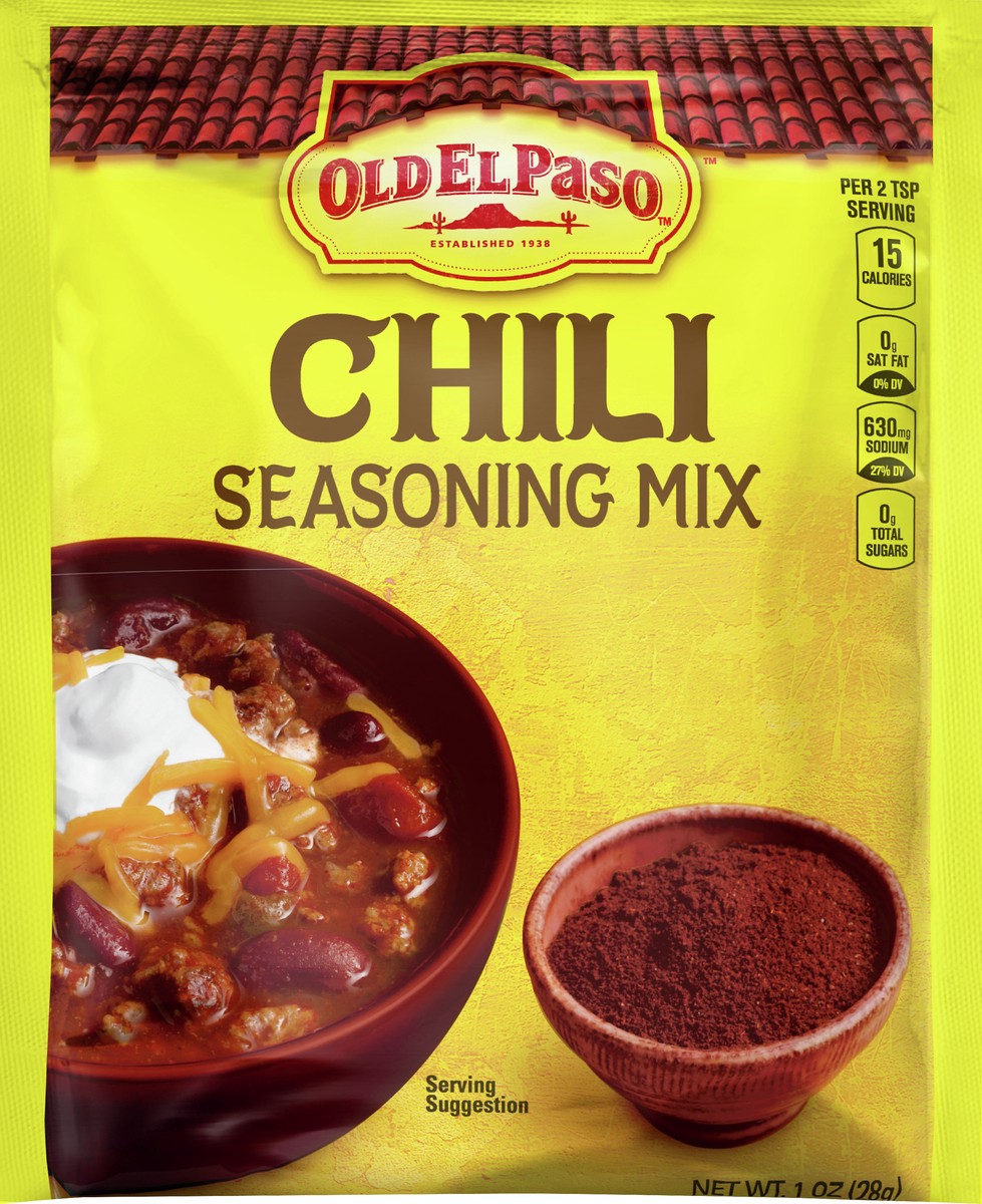 slide 4 of 9, Old El Paso Chili Seasoning Mix, 1-ounce packet, 1 oz