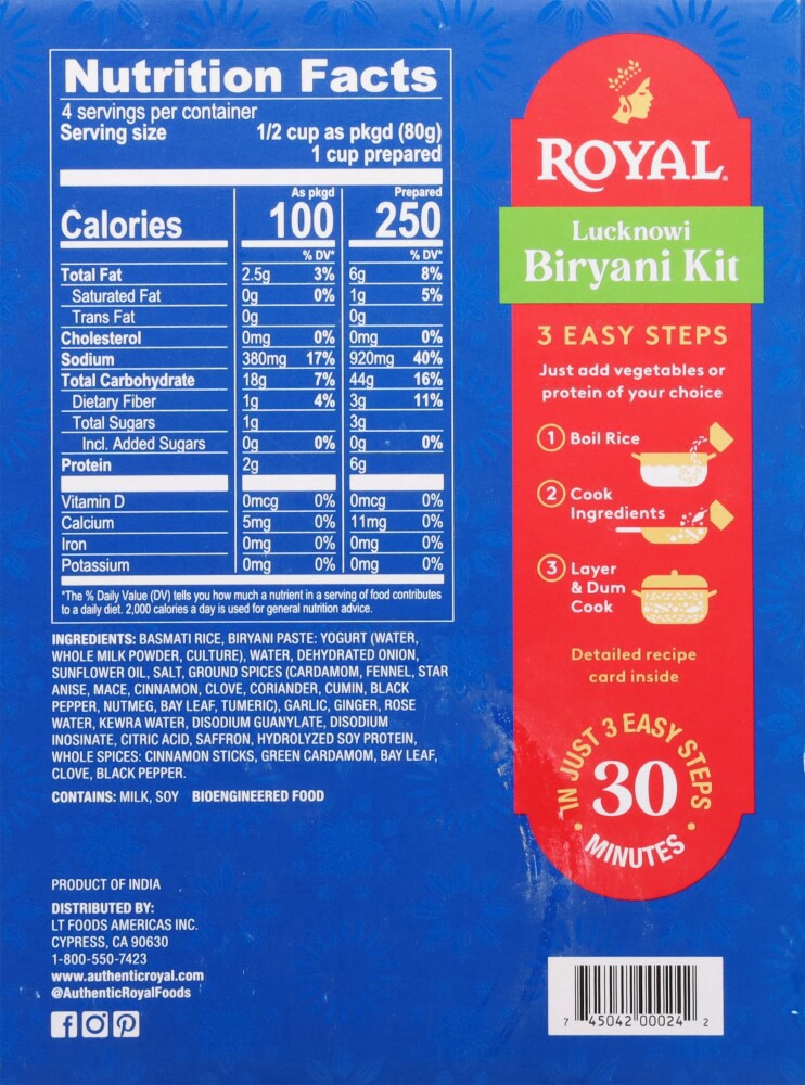 slide 2 of 6, Royal® Lucknowi Biryani Kit, 11.5 oz