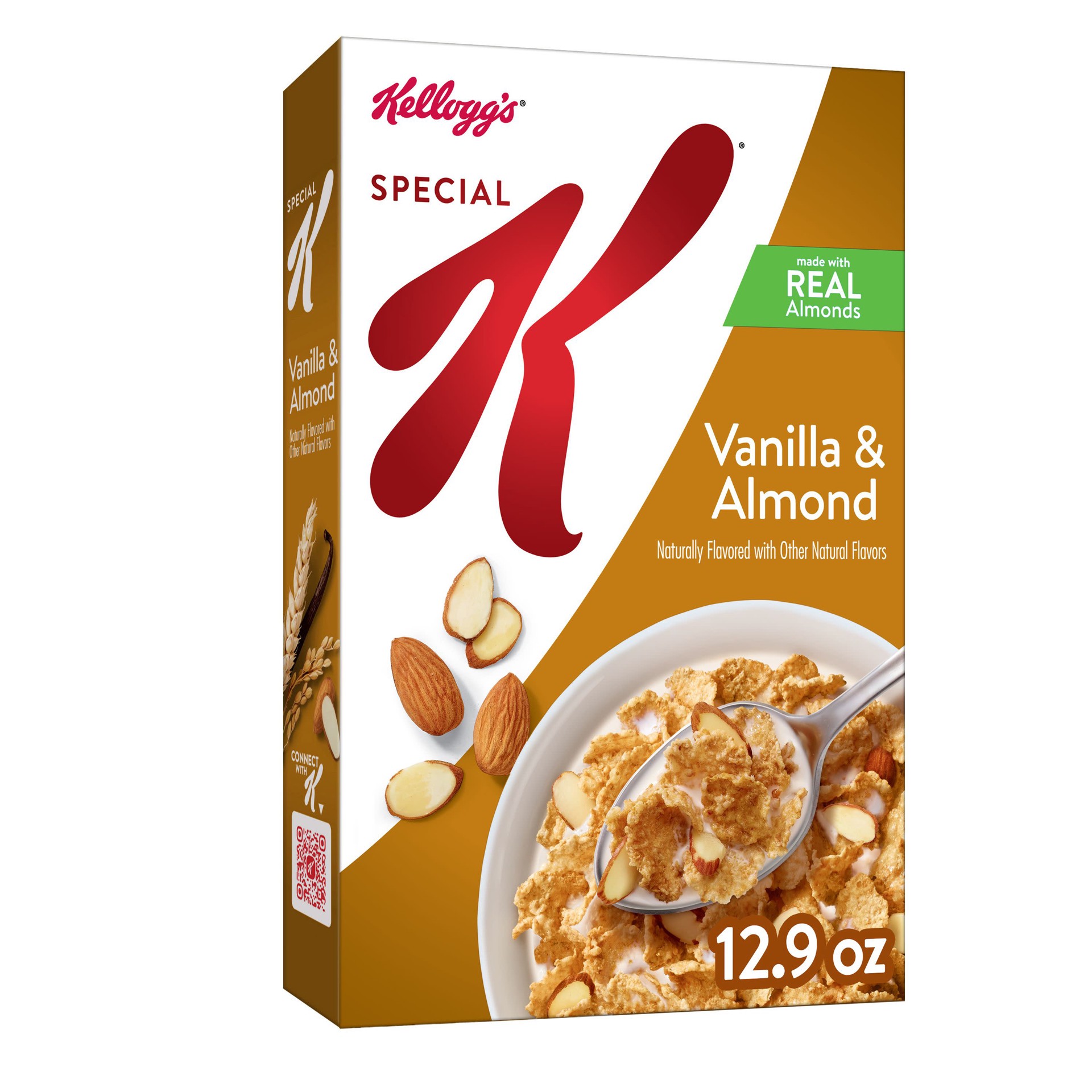slide 1 of 5, Special K Cold Breakfast Cereal, 11 Vitamins and Minerals, Made With Real Almonds, Vanilla and Almond, 12.9oz Box, 1 Box, 12.9 oz