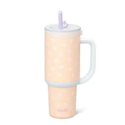 Ello Oasis 30 oz Stainless Steel Tumbler Orange Daisies