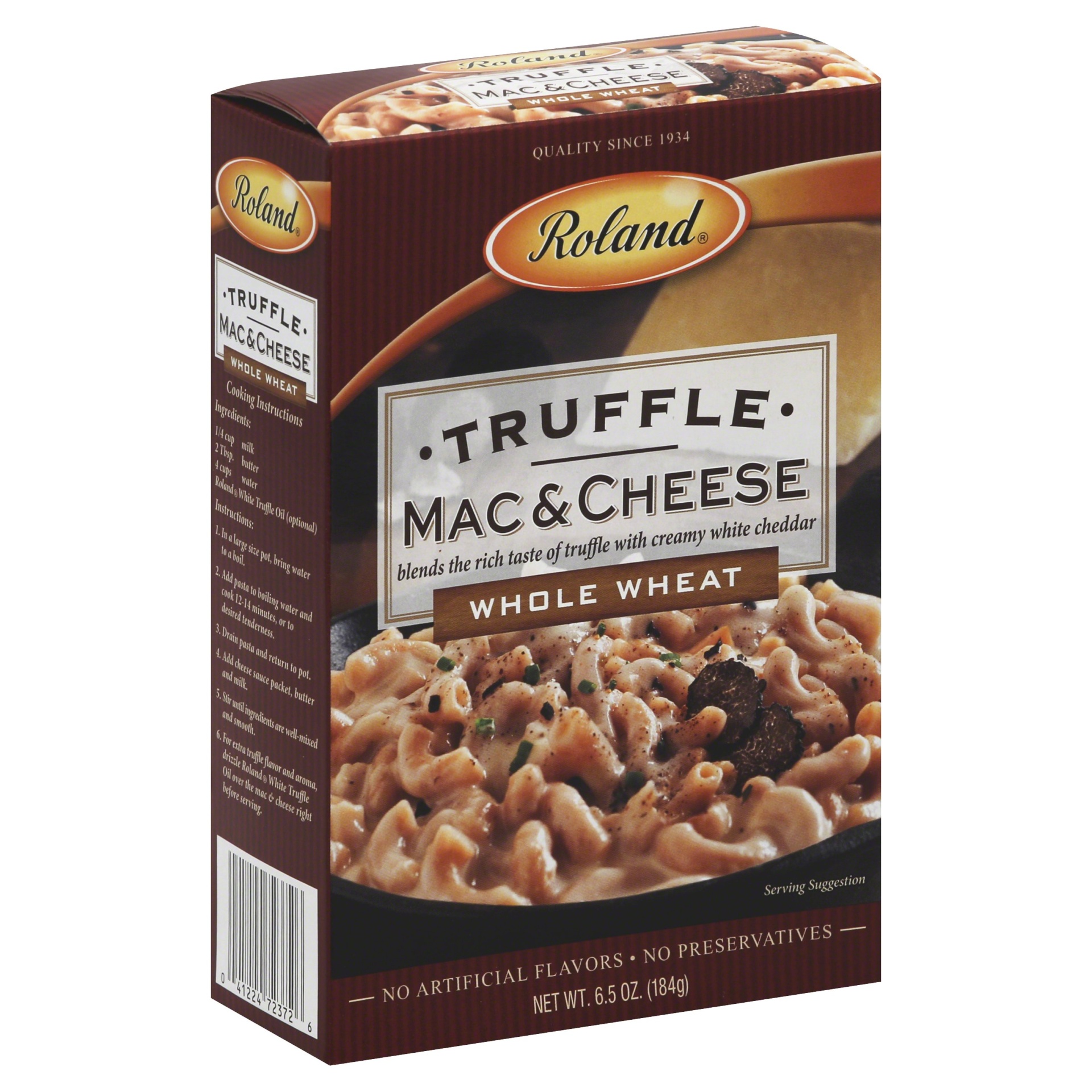slide 1 of 1, Roland Whole Wheat Truffle Mac and Cheese, 6.5 oz