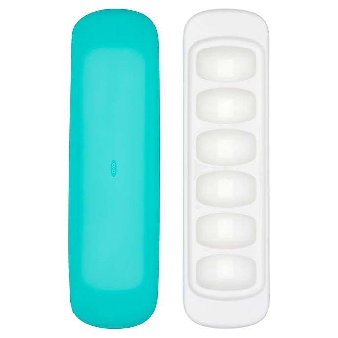 slide 5 of 11, OXO Tot Baby Food Freezer Trays with Silicone Lids - Teal, 2 ct