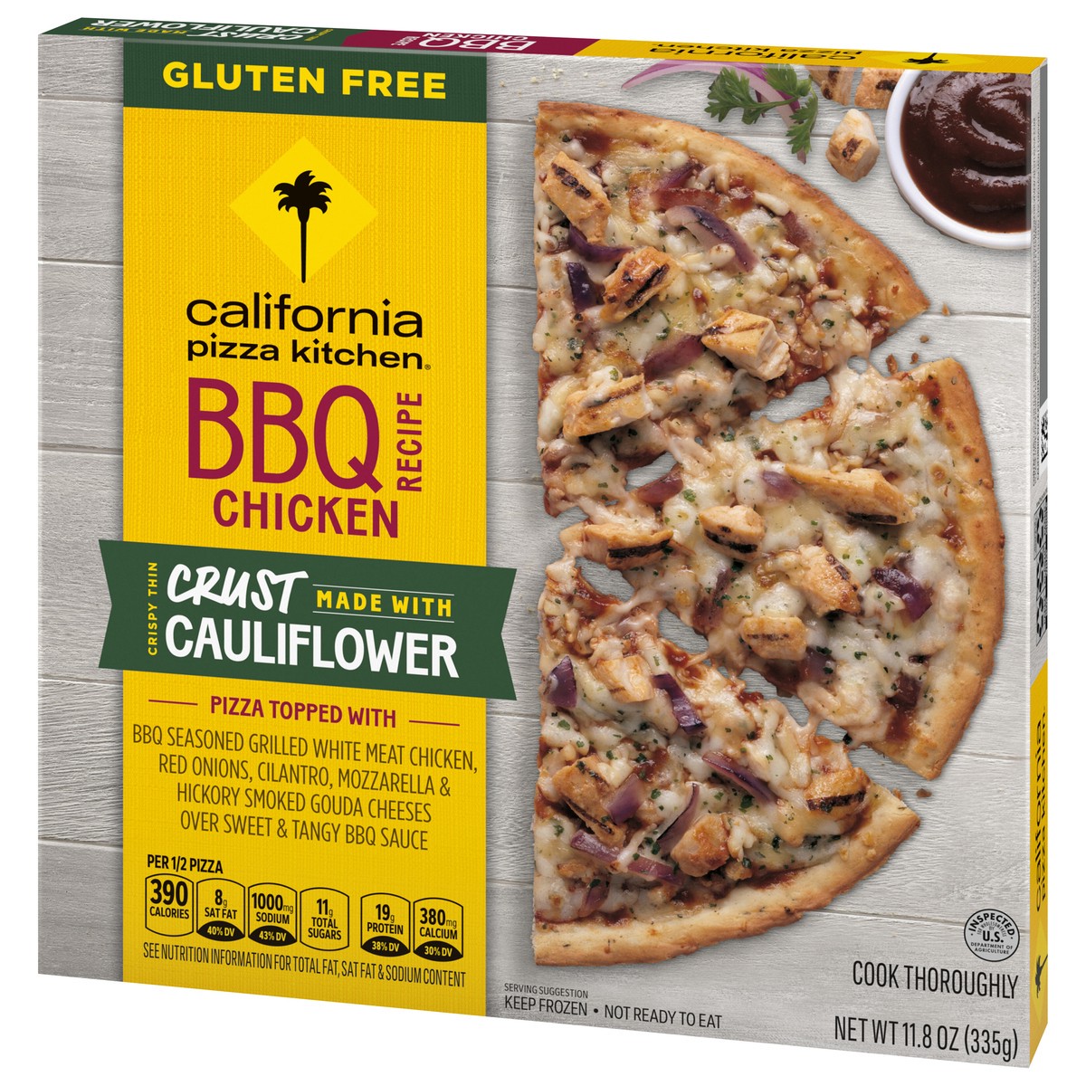 slide 4 of 9, California Pizza Kitchen BBQ Chicken Frozen Pizza with Cauliflower Pizza Crust, 11.8 oz