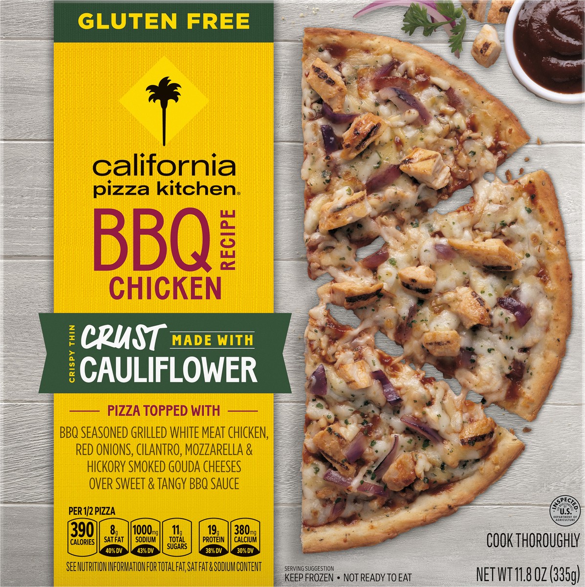 slide 9 of 9, California Pizza Kitchen BBQ Chicken Frozen Pizza with Cauliflower Pizza Crust, 11.8 oz