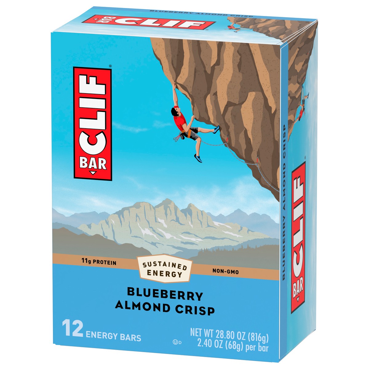 slide 3 of 9, CLIF Blueberry Almond Crisp Energy Bars 12 - 2.40 oz ea, 12 ct