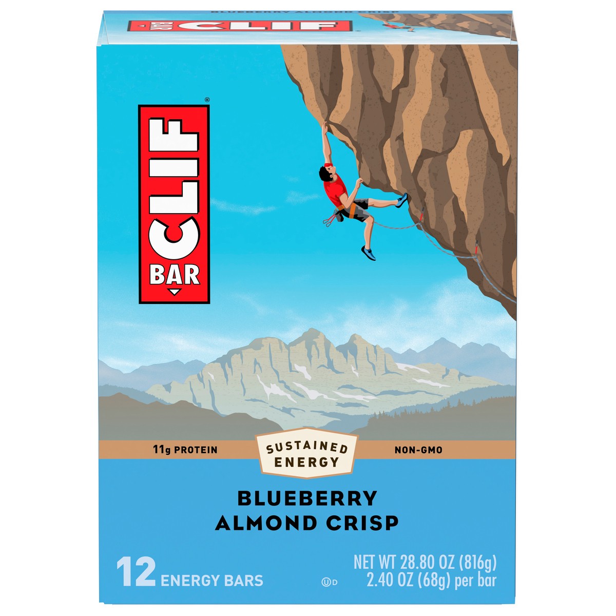 slide 1 of 9, CLIF Blueberry Almond Crisp Energy Bars 12 - 2.40 oz ea, 12 ct