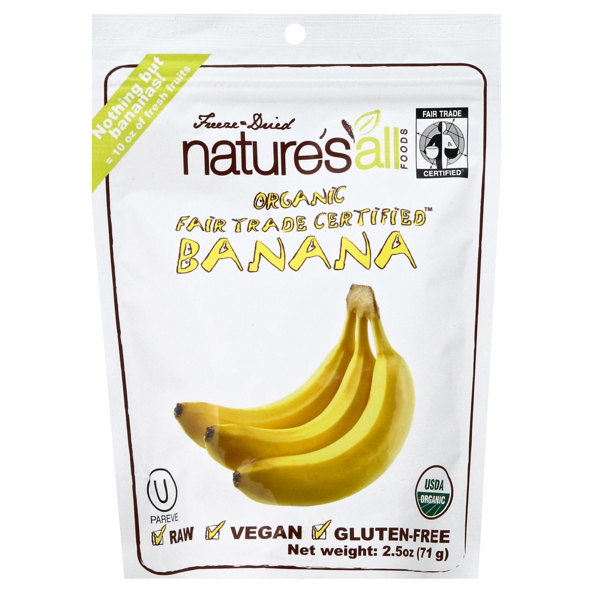 slide 1 of 3, Nature's All Foods Banana 2.5 oz, 2.5 oz