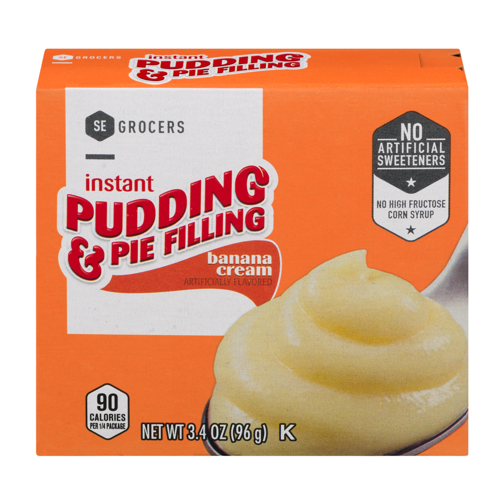 slide 1 of 1, SE Grocers Banana Crm Inst Pudd, 3.4 oz