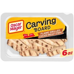 Oscar Mayer Carving Board Flame Grilled Chicken Breast Strips Lunch Meat Tray