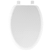 slide 2 of 5, Mayfair Elongated Molded Wood Toilet Seat with Easy Clean & Change Hinge and STA-TITE Seat Fastening System, White, 1 ct