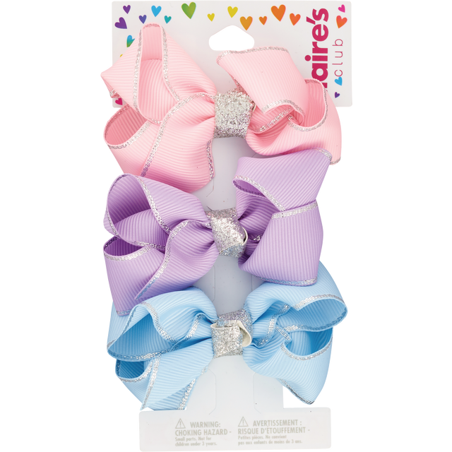 slide 1 of 1, CLAIRES Con 3Sl Loopy Bow P, 1 ct