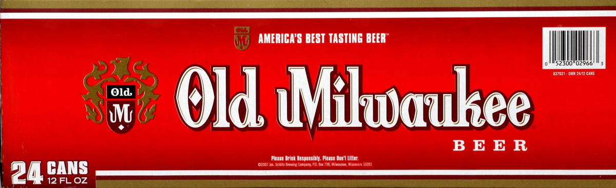 slide 2 of 6, Old Milwaukee Beer, 24 Pack, 12 fl oz Cans, 24 ct; 12 fl oz