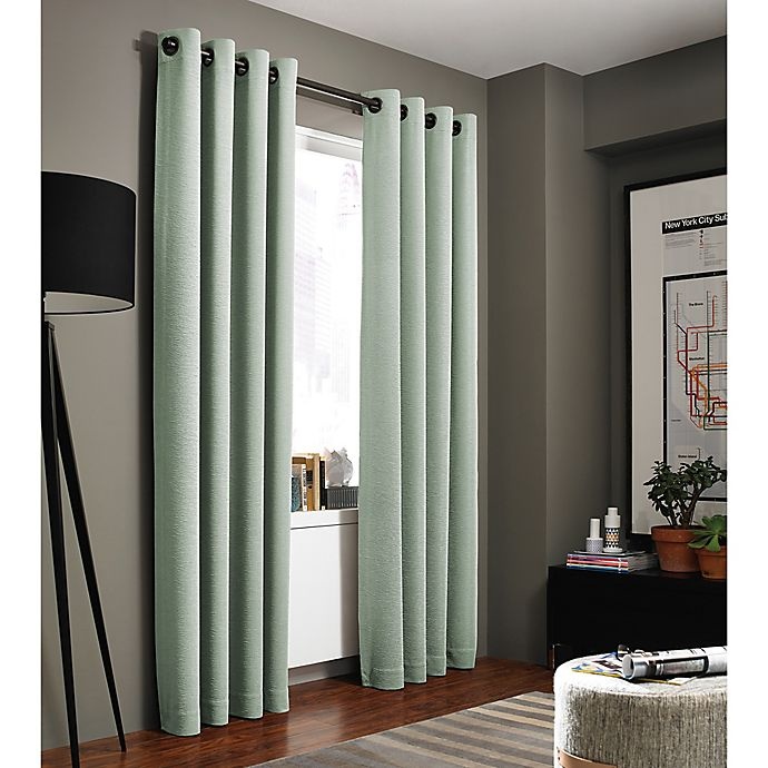 slide 1 of 1, Kenneth Cole Reaction Home Gotham Grommet Room Darkening Window Curtain Panel - Mint, 108 in