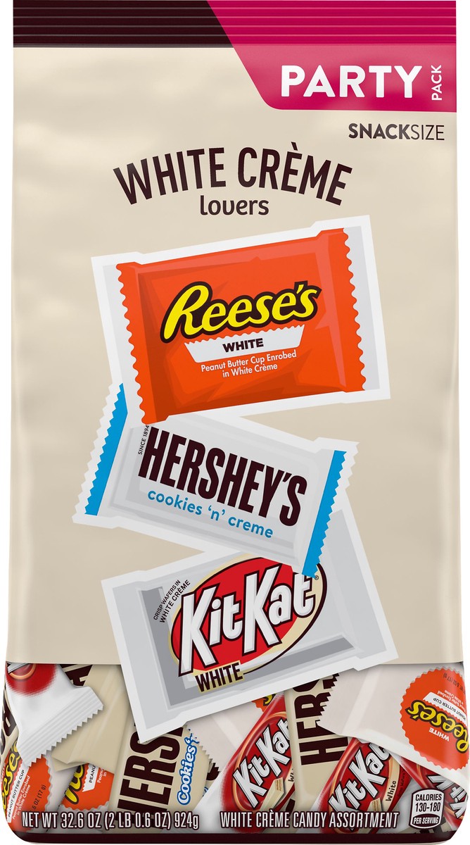 slide 3 of 7, Hershey's Party Pack Snack Size White Creme Lovers Candy 32.6 oz, 32.6 oz