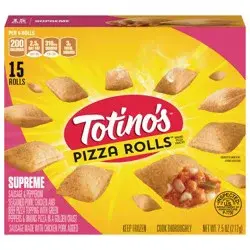 Totino's Pizza Rolls, Supreme, 15 Rolls, 7.5 oz Box