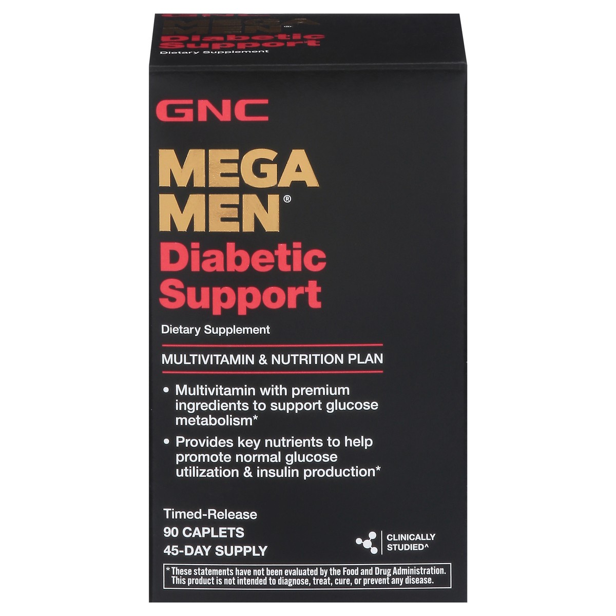 slide 6 of 10, GNC Mega Men Caplets Timed-Release Diabetic Support 60 Caplets, 60 ct