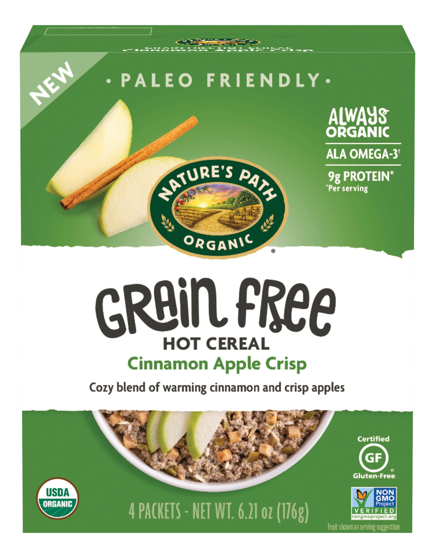 slide 1 of 1, Nature's Path Organic Grain Free Cinnamon Apple Hot Cereal, 6.21 oz