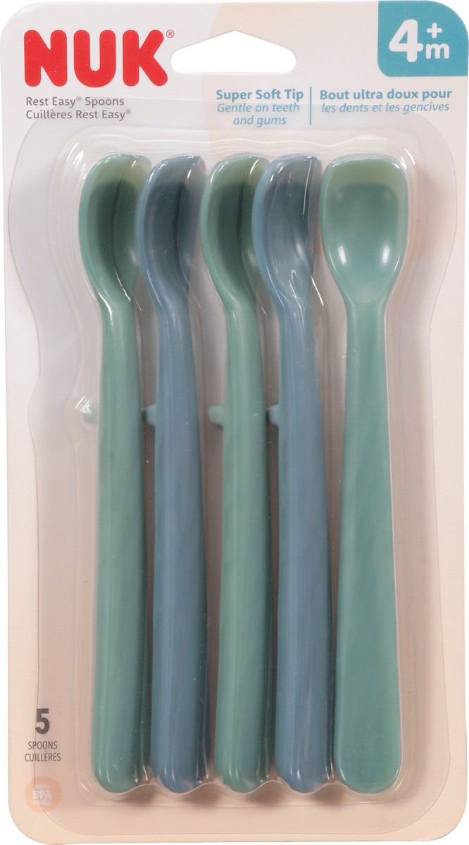 slide 3 of 9, NUK 4+ M Spoons 5 ea, 5 ct