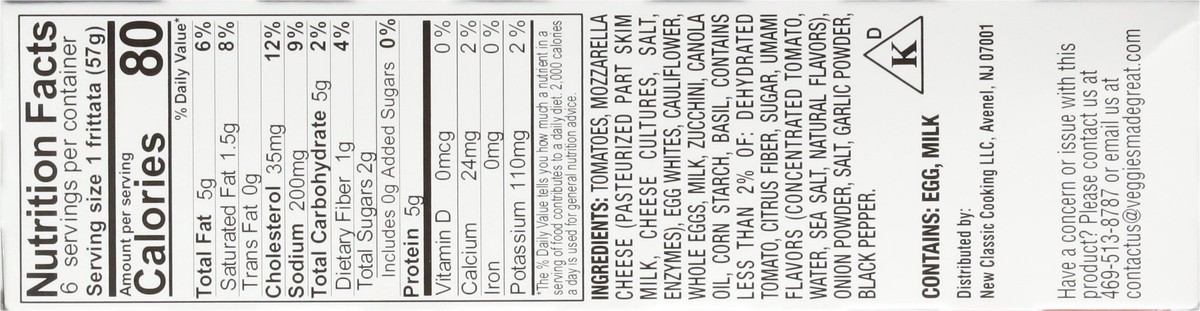 slide 3 of 17, Veggies Made Great Tomato Basil Frittata 6 ea, 6 ct