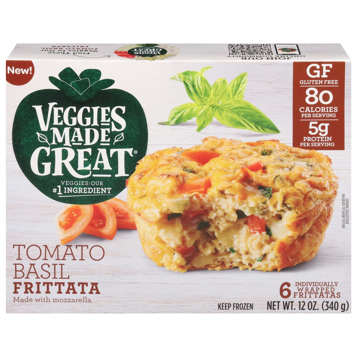 slide 5 of 17, Veggies Made Great Tomato Basil Frittata 6 ea, 6 ct