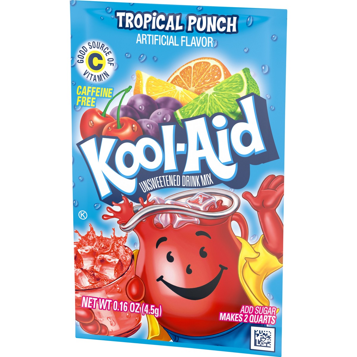 slide 9 of 9, Kool-Aid Unsweetened Tropical Punch Artificially Flavored Powdered Soft Drink Mix Value Pack, 5 ct Pack, 0.16 oz Packets, 5 ct; 0.16 oz