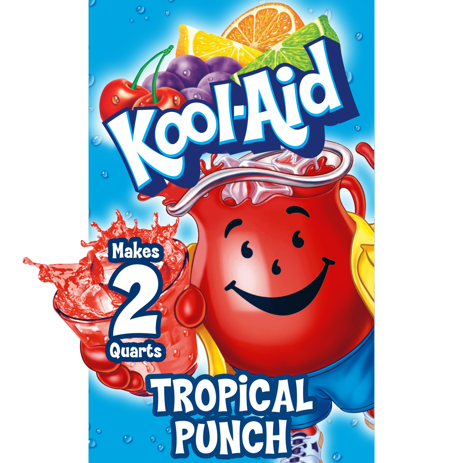 slide 1 of 1, Kool-Aid Unsweetened Tropical Punch Artificially Flavored Powdered Soft Drink Mix Value Pack Pack Packets, 5 ct; 0.16 oz