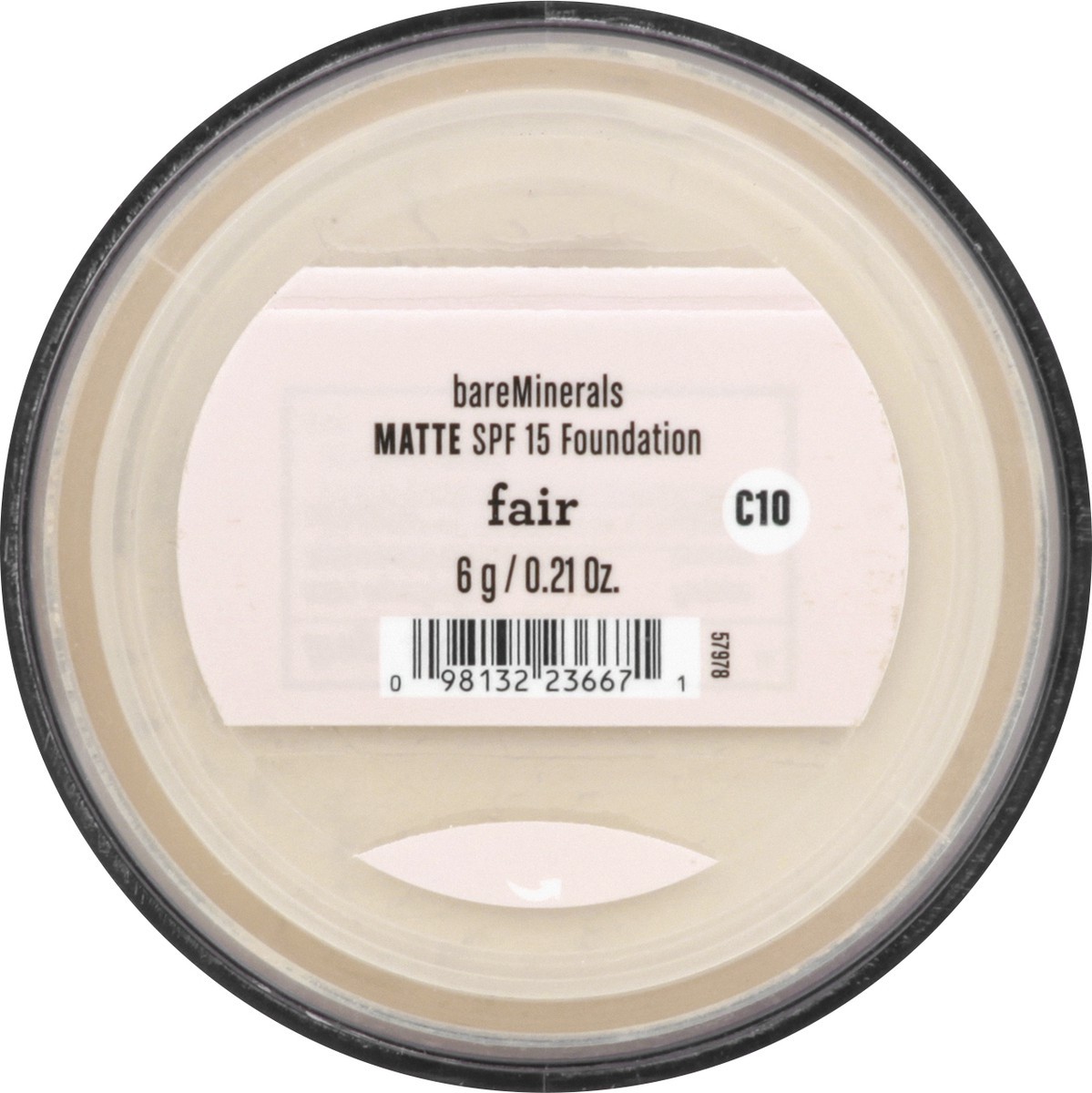 slide 2 of 9, bareMinerals Matte Foundation Broad Spectrum SPF 15 Fair, 6 g