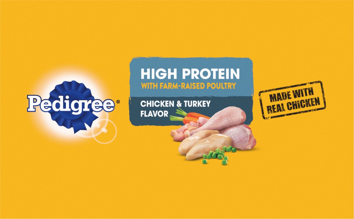 slide 14 of 15, Pedigree Adult Chicken & Turkey Flavor Food for Dogs 56 oz, 3.5 lb