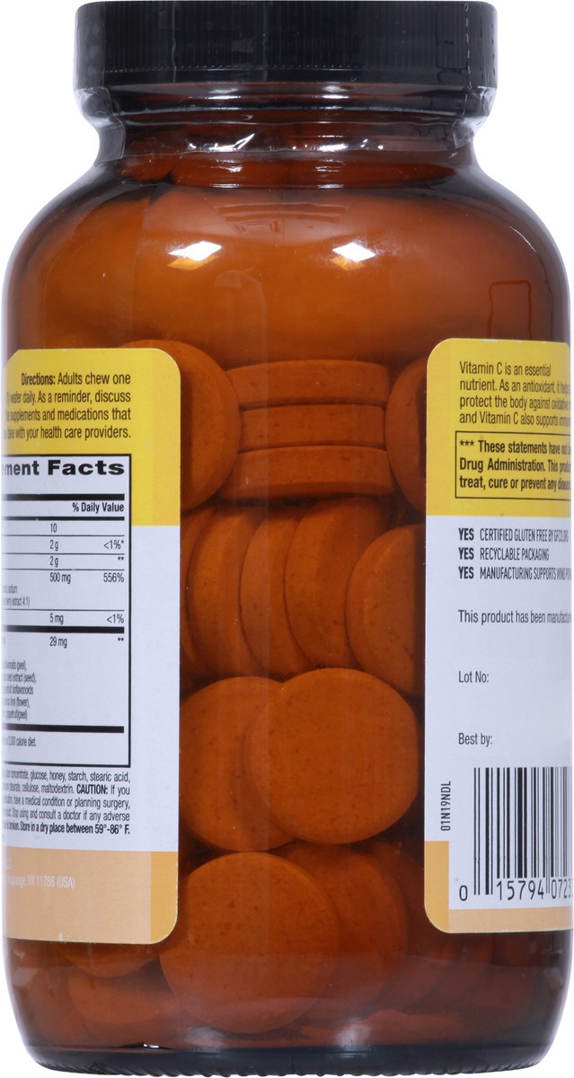 slide 9 of 10, Country Life Chewable 500 mg Juicy Orange Flavor Vitamin C 90 Wafers, 500 mg