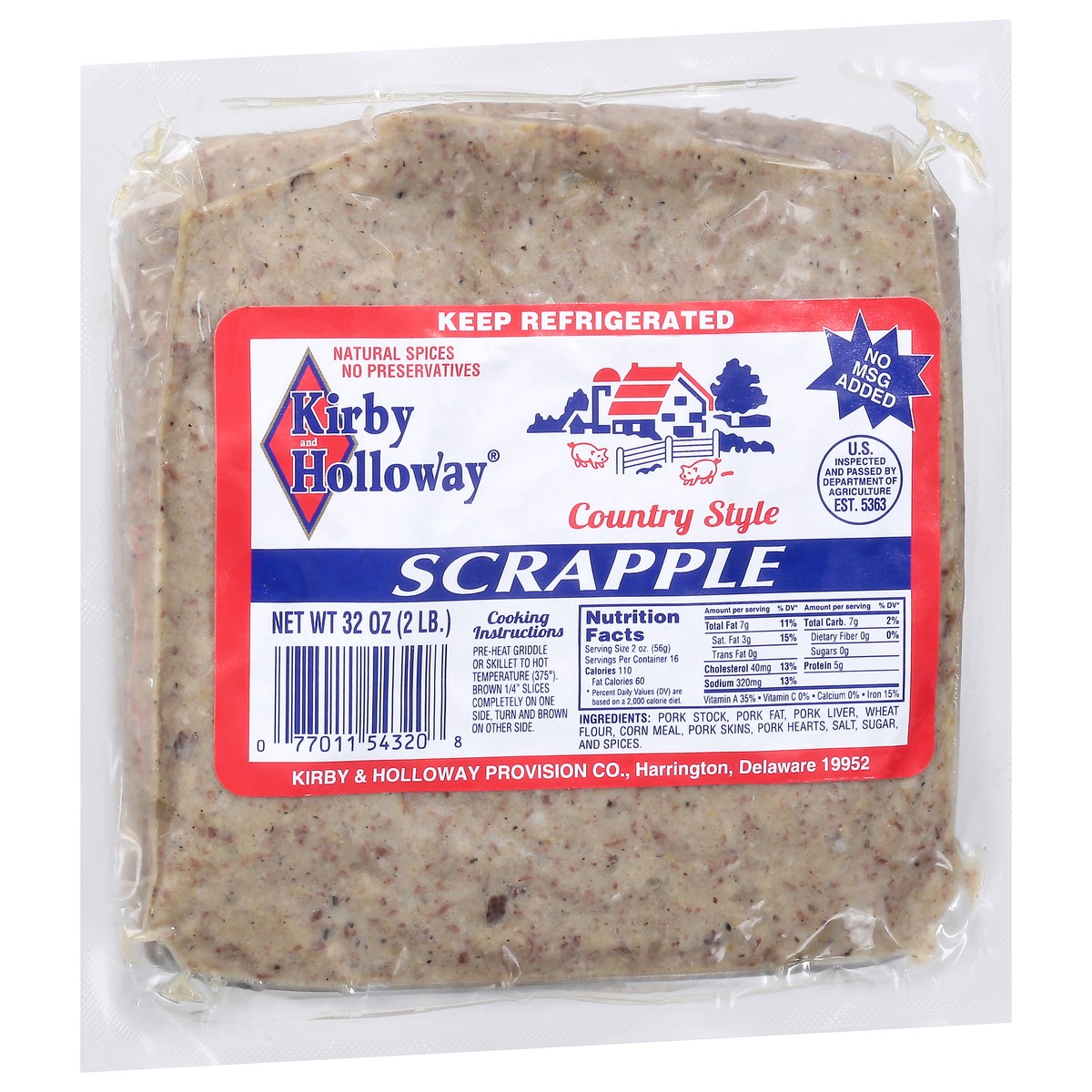 slide 6 of 11, Kirby and Holloway K&H Scrapple, 32 oz