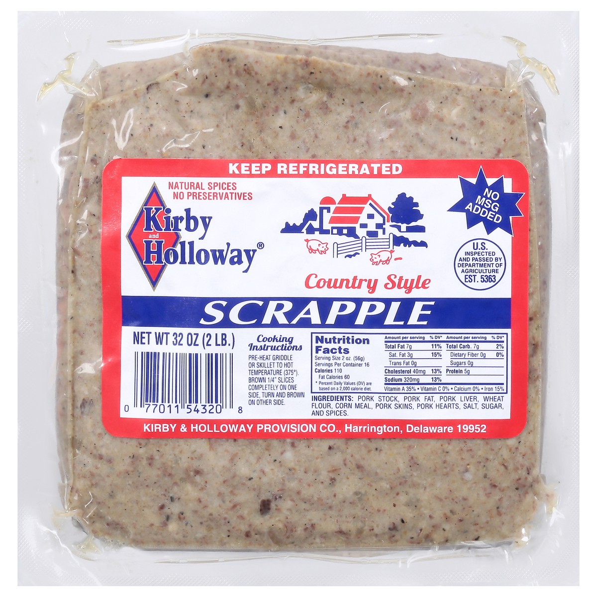 slide 5 of 11, Kirby and Holloway K&H Scrapple, 32 oz