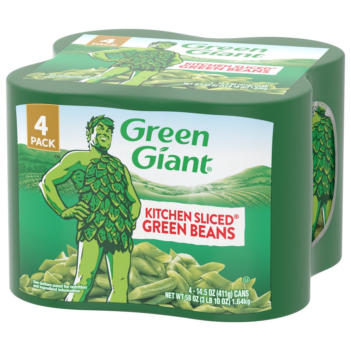 slide 5 of 9, Green Giant Green Beans, 4 ct