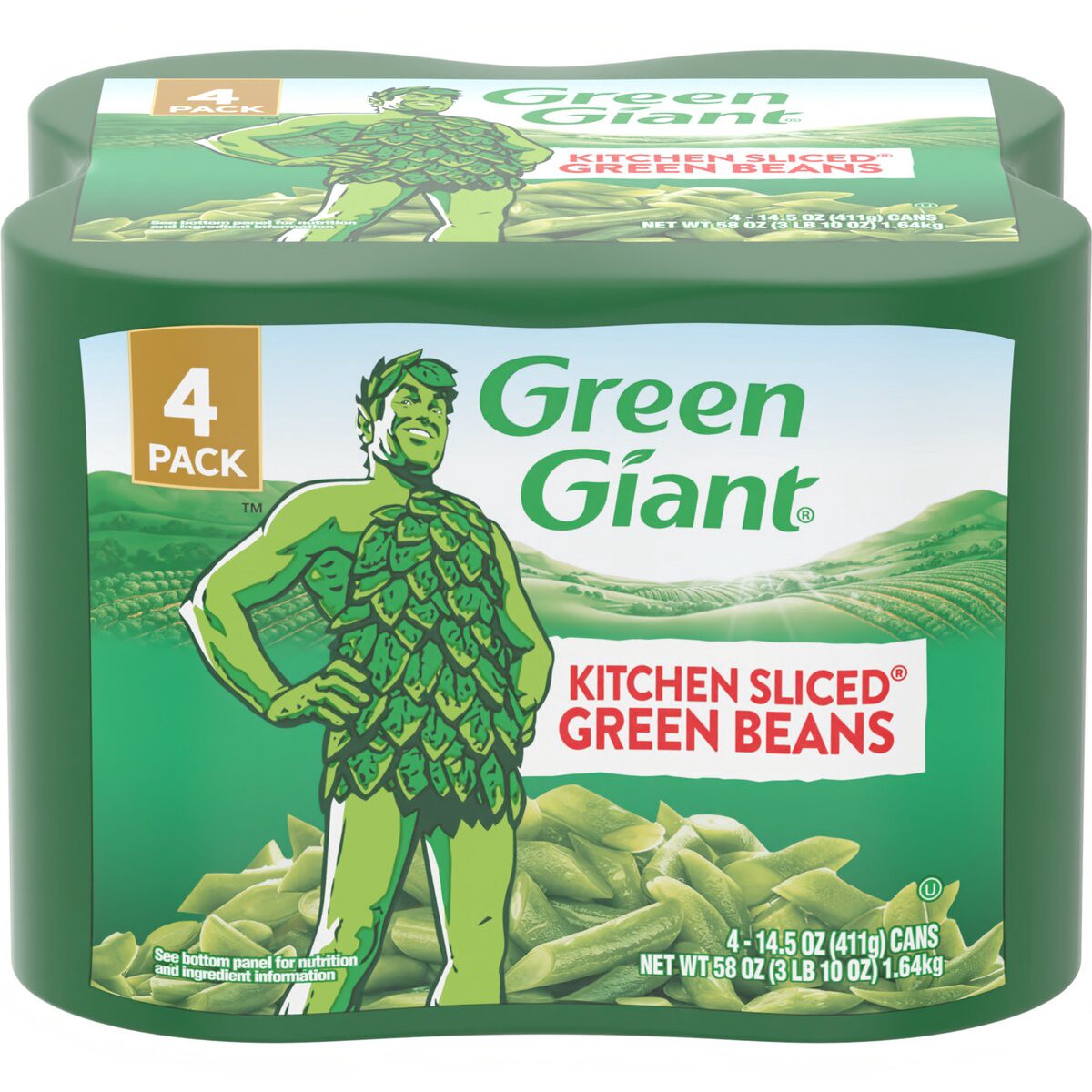 slide 1 of 9, Green Giant Green Beans, 4 ct