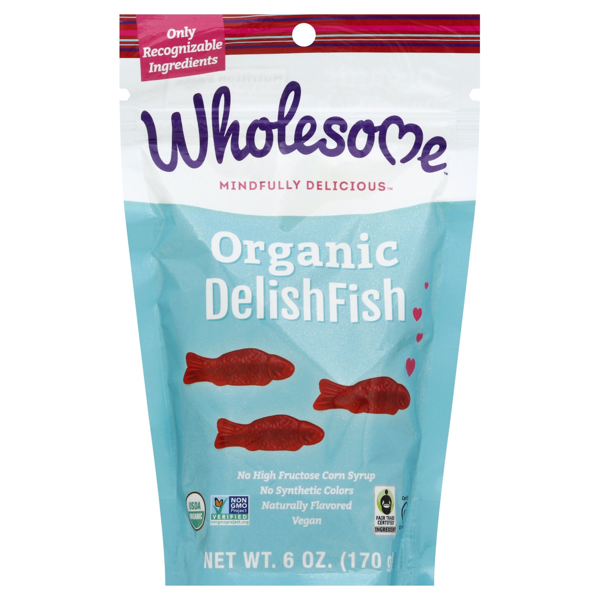 slide 1 of 2, Wholesome Organic Delishfish Candy, 6 oz