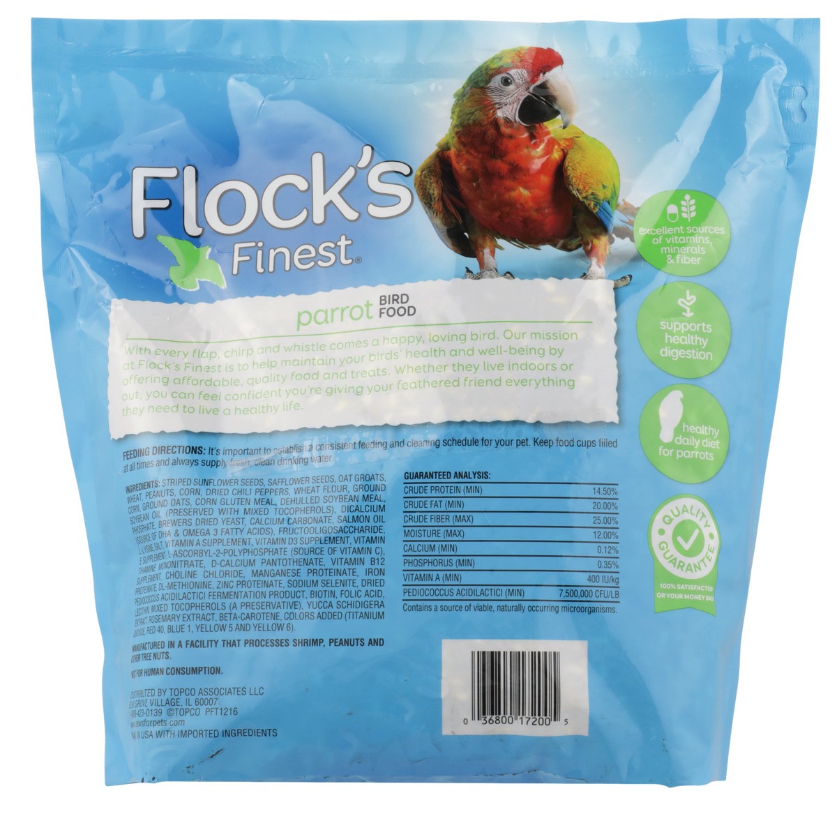 slide 6 of 11, Flock's Finest Parrot Bird Food, 4 lb