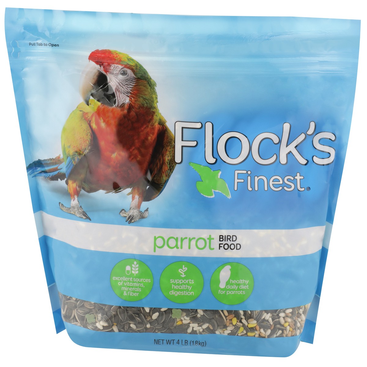 slide 1 of 11, Flock's Finest Parrot Bird Food, 4 lb