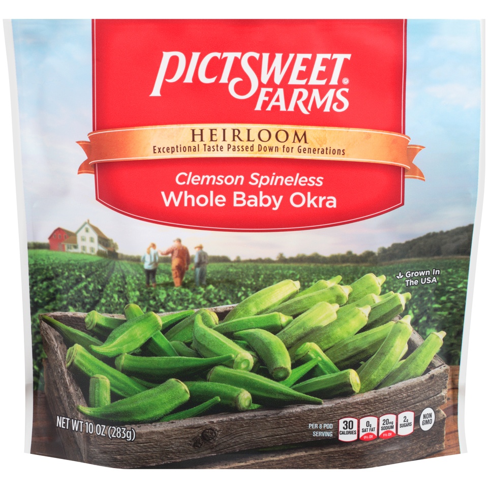 slide 1 of 1, PictSweet Farms Heirloom Clemson Spineless Whole Baby Okra, 10 oz