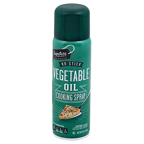 slide 1 of 1, Signature Select Cooking Spray No Stick Vegetable Oil Aerosol, 6 oz