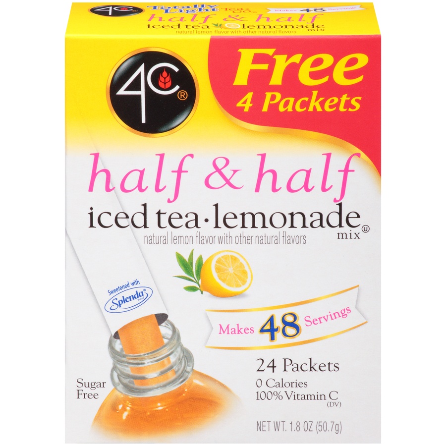 slide 1 of 8, 4C Totally Light Tea 2 Go Half and Half Lemonade, 20 ct