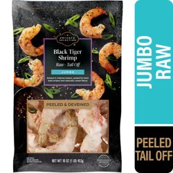 Private Selection® Black Tiger Raw-Tail Off Peeled & Deveined Jumbo Shrimp