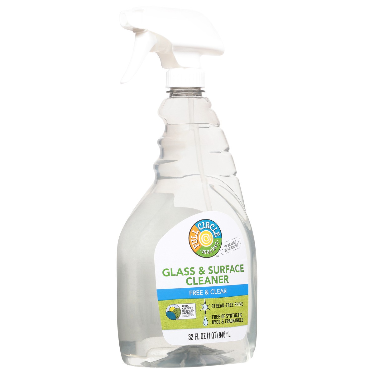 slide 3 of 9, Full Circle Market Free & Clear Glass & Surface Cleaner 32 fl oz, 32 fl oz