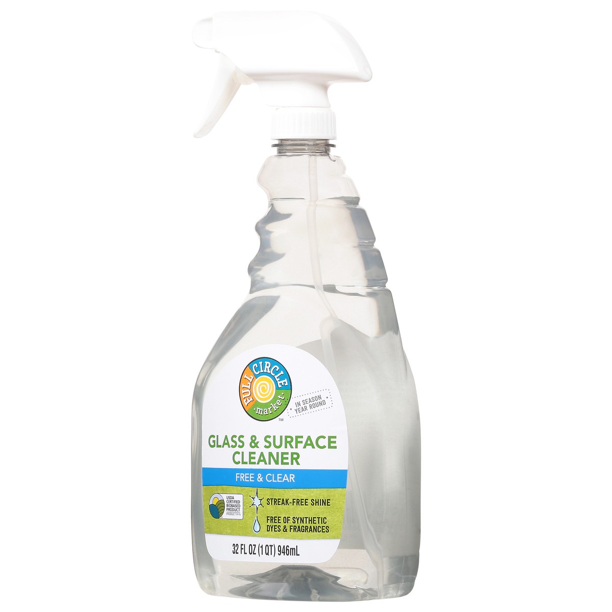 slide 4 of 9, Full Circle Market Free & Clear Glass & Surface Cleaner 32 fl oz, 32 fl oz