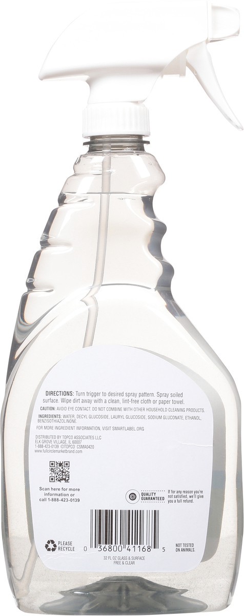 slide 6 of 9, Full Circle Market Free & Clear Glass & Surface Cleaner 32 fl oz, 32 fl oz