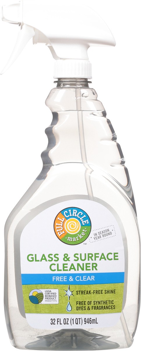 slide 1 of 9, Full Circle Market Free & Clear Glass & Surface Cleaner 32 fl oz, 32 fl oz